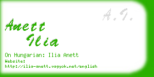 anett ilia business card